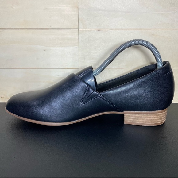 Clarks Juliet Palm Black Leather Slip-Ons Women's Size 9 M Shoes Loafers - Picture 2 of 11